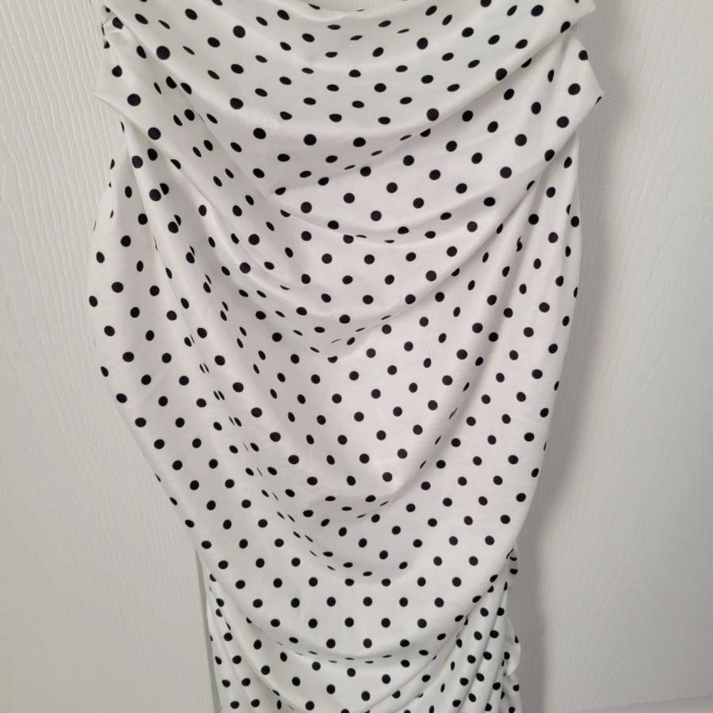 SHEIN White and Black Polka Dot Maxi Dress - Picture 2 of 3